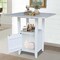 International Concepts Rectangle Dual Drop Leaf Bistro Table, Counter Height with Storage, Chalk/Antiqued, 20 in W, Wood T128-3638DPG - alternate 7